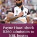 Payne Haas set to make contract call by Christmas