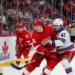 Red Wings fans in Detroit are annoyed that the Rangers won on the road, which only helps them