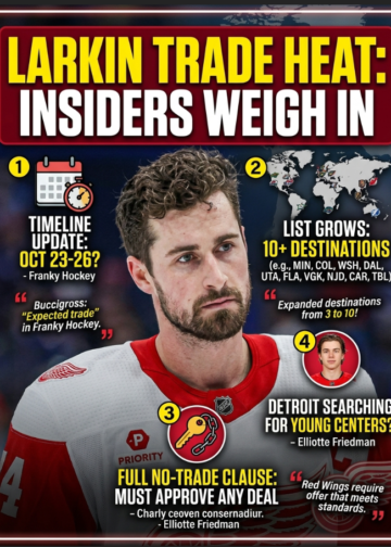 NHL Trade Rumors: Red Wings face crucial days as Dylan Larkin deal may be closer than anticipated